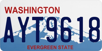 WA license plate AYT9618