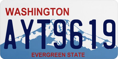 WA license plate AYT9619