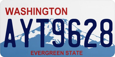 WA license plate AYT9628