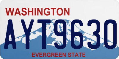 WA license plate AYT9630