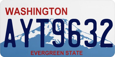 WA license plate AYT9632