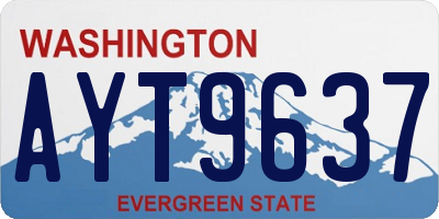 WA license plate AYT9637