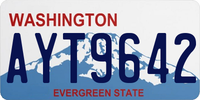 WA license plate AYT9642