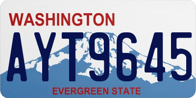 WA license plate AYT9645