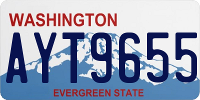 WA license plate AYT9655
