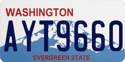 WA license plate AYT9660
