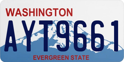 WA license plate AYT9661