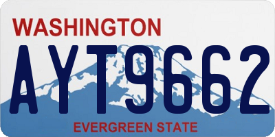 WA license plate AYT9662