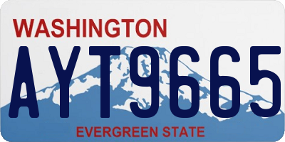 WA license plate AYT9665