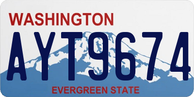 WA license plate AYT9674