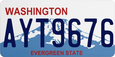 WA license plate AYT9676