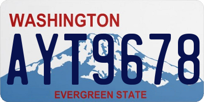 WA license plate AYT9678