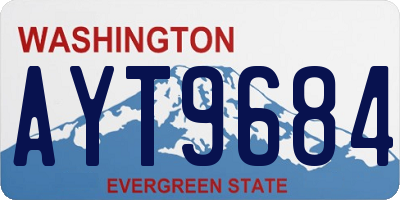 WA license plate AYT9684