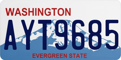 WA license plate AYT9685