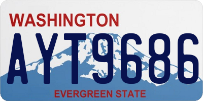 WA license plate AYT9686