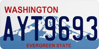 WA license plate AYT9693