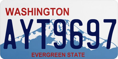 WA license plate AYT9697