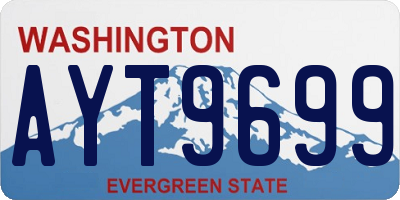 WA license plate AYT9699