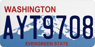 WA license plate AYT9708