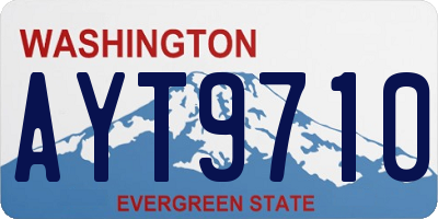 WA license plate AYT9710