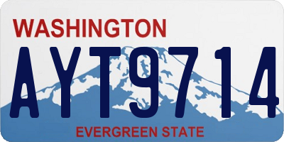WA license plate AYT9714