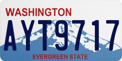 WA license plate AYT9717