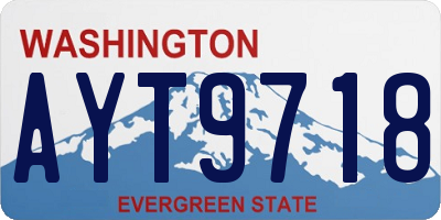 WA license plate AYT9718