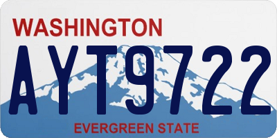 WA license plate AYT9722