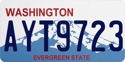 WA license plate AYT9723