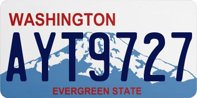 WA license plate AYT9727