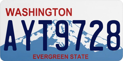 WA license plate AYT9728