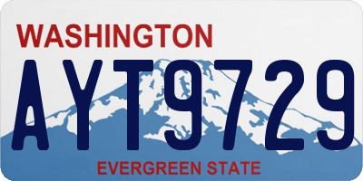 WA license plate AYT9729