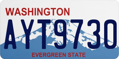 WA license plate AYT9730