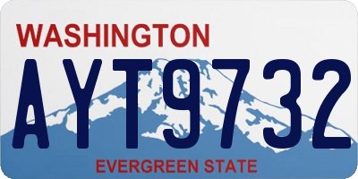 WA license plate AYT9732