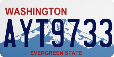 WA license plate AYT9733