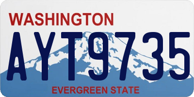 WA license plate AYT9735
