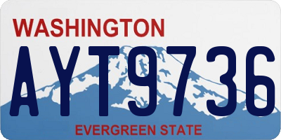 WA license plate AYT9736