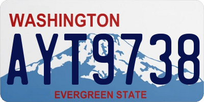 WA license plate AYT9738