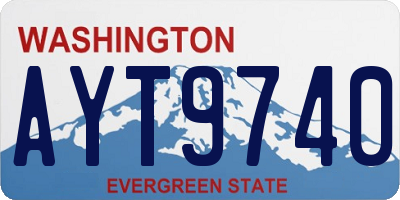 WA license plate AYT9740