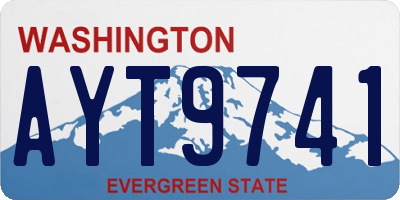 WA license plate AYT9741