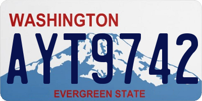 WA license plate AYT9742