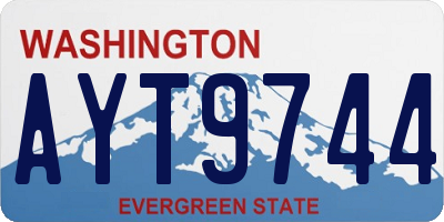 WA license plate AYT9744