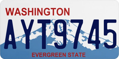WA license plate AYT9745
