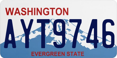 WA license plate AYT9746