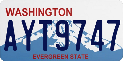 WA license plate AYT9747