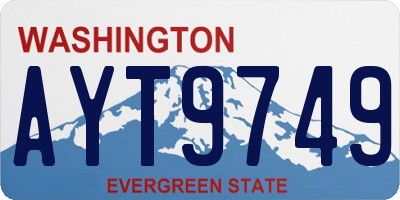 WA license plate AYT9749