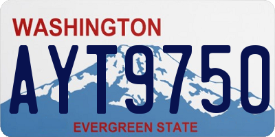 WA license plate AYT9750