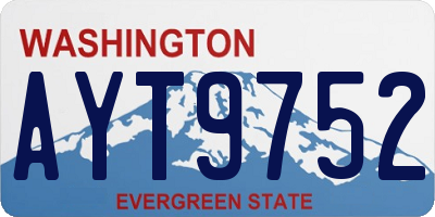 WA license plate AYT9752