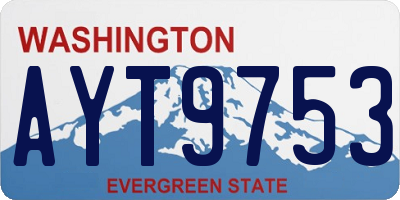 WA license plate AYT9753