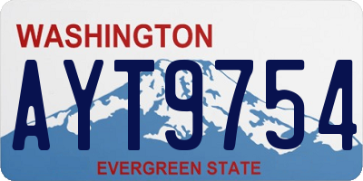WA license plate AYT9754